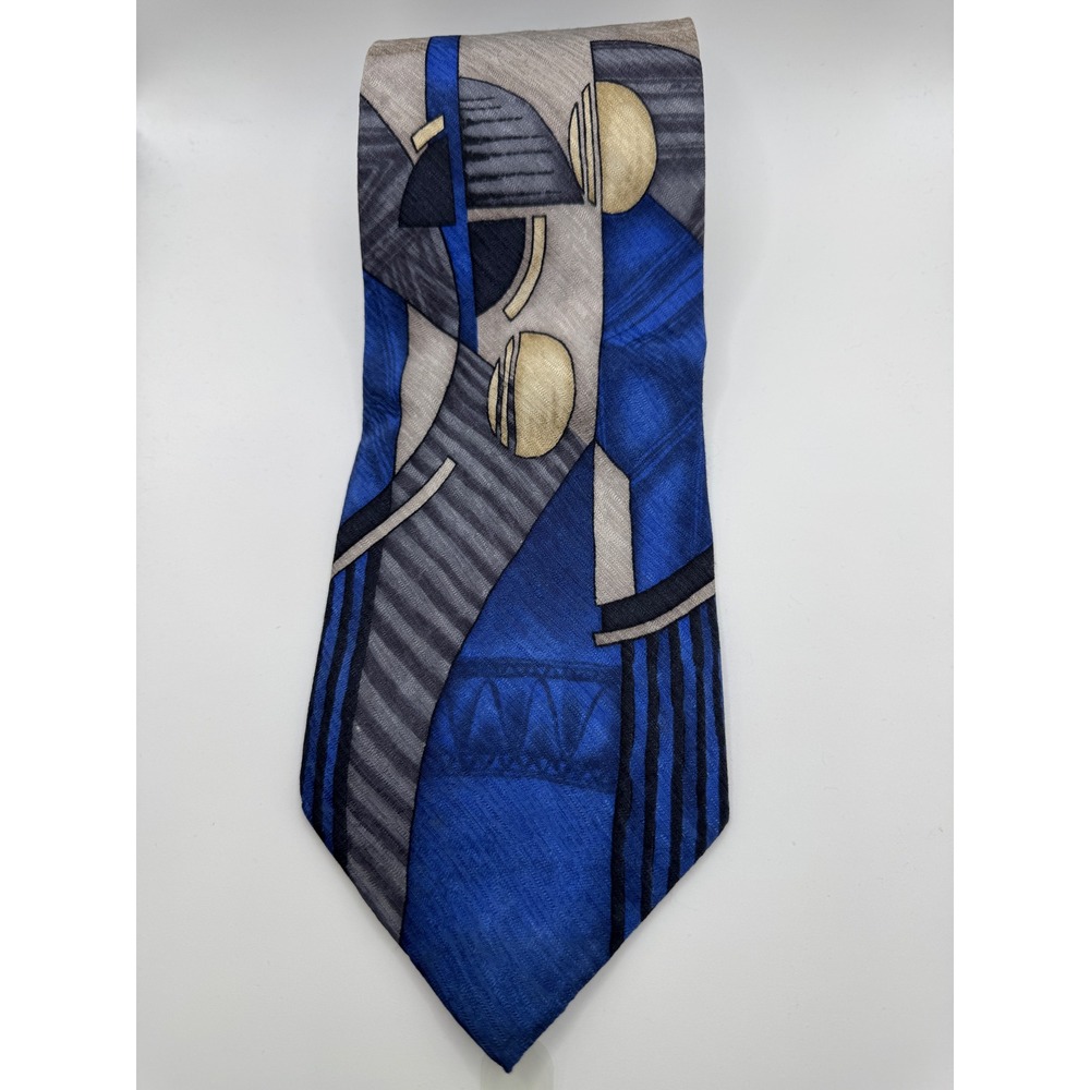 DANI‎ MODA MASCHILE Geometric Abstract Silk Neck Tie Mens
